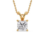 Load image into Gallery viewer, Princess Cut Solitaire Necklace
