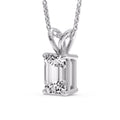 Thumbnail 139 - Emerald Cut 4 Prong Solitaire Pendant