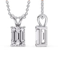 Thumbnail 140 - Emerald Cut 4 Prong Solitaire Pendant