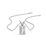 Load image into Gallery viewer, Emerald Cut 4 Prong Solitaire Pendant
