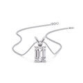 Thumbnail 141 - Emerald Cut 4 Prong Solitaire Pendant