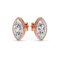 Thumbnail 63 - Bezel Stud Earring One Carat Marquise Diamond