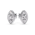 Thumbnail 67 - Bezel Stud Earring One Carat Marquise Diamond