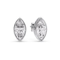 Thumbnail 65 - Bezel Stud Earring One Carat Marquise Diamond