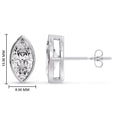 Thumbnail 66 - Bezel Stud Earring One Carat Marquise Diamond