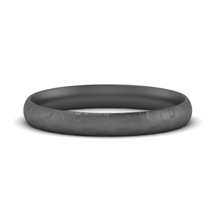Lightweight Rock Texture Mens Wedding Band