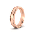 Load image into Gallery viewer, 5-mm-mens-band-double-milgrain-in-rose-gold-fdm11341angle3-5.00mm-nl-rg
