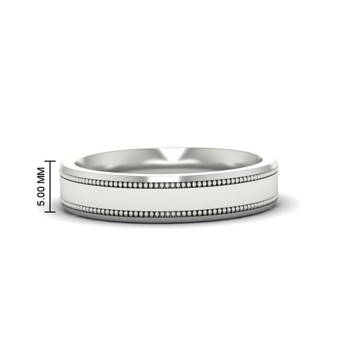 Mens Band Double Milgrain