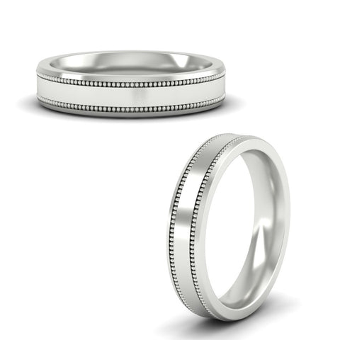 Mens Band Double Milgrain