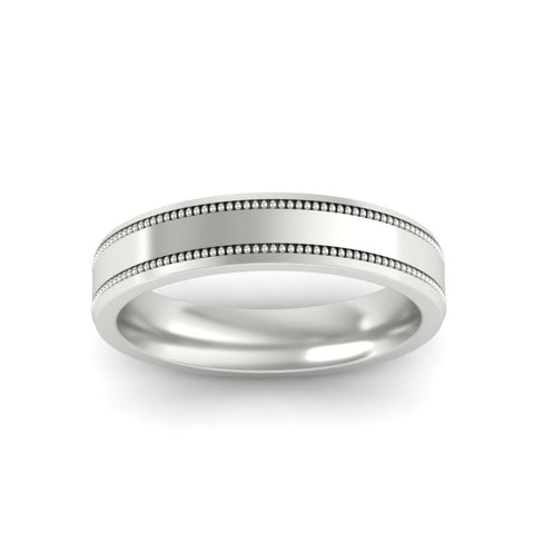 Mens Band Double Milgrain