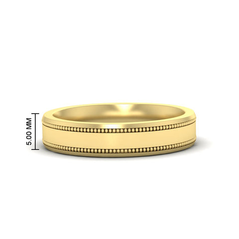 Mens Band Double Milgrain