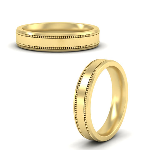 Mens Band Double Milgrain
