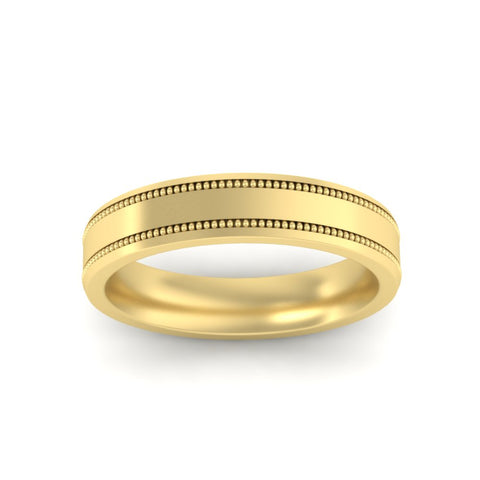 Mens Band Double Milgrain