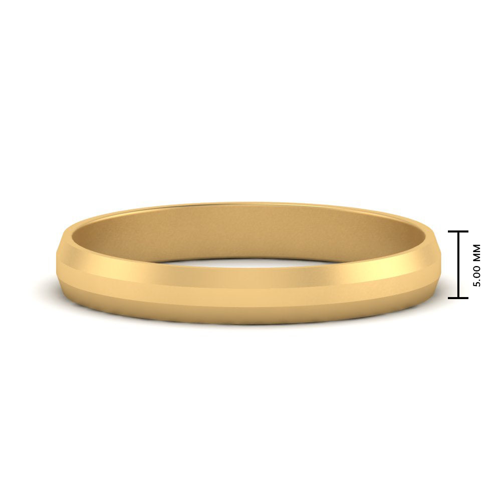 4 mm Wedding Band Beveled Edge Matte
