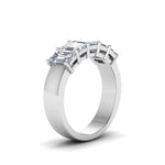 Load image into Gallery viewer, Emerald Cut Five Stone Diamond Anniversary Ring
