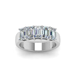 Load image into Gallery viewer, Emerald Cut Five Stone Diamond Anniversary Ring
