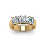 Load image into Gallery viewer, Emerald Cut Five Stone Diamond Anniversary Ring
