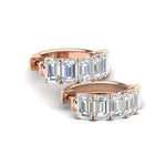 Load image into Gallery viewer, 5-stone-emerald-cut-hoop-earrings-in-rose-gold-fdear11542em-nl-rg.jpg?v=1764910295
