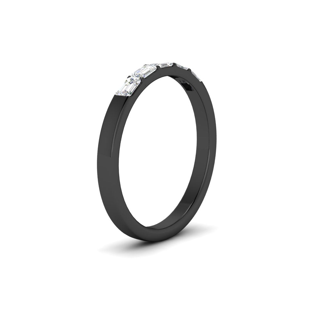 5 Stone Emerald Cut Mini Stacking Ring – Fascinating Diamonds