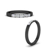 Load image into Gallery viewer, 5-stone-emerald-cut-mini-stacking-wedding-ring-in-black-gold-FD8126EMBANGLE3-0.50CT-NL-BG