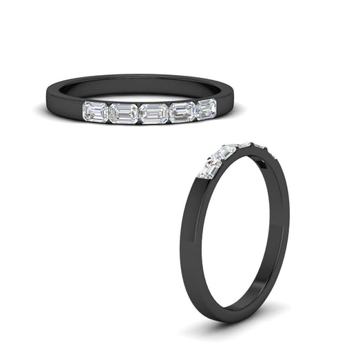 5-stone-emerald-cut-mini-stacking-wedding-ring-in-black-gold-FD8126EMBANGLE3-0.50CT-NL-BG