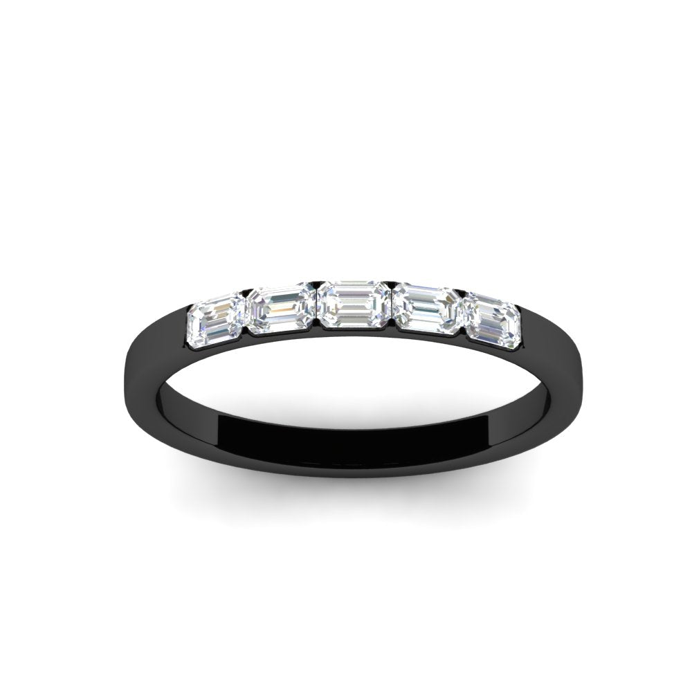 5 Stone Emerald Cut Mini Stacking Ring – Fascinating Diamonds
