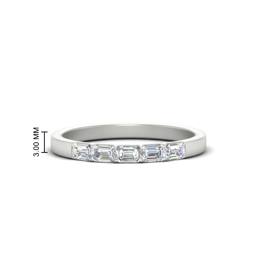 5 Stone Emerald Cut Mini Stacking Ring – Fascinating Diamonds