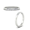 Load image into Gallery viewer, 0.50-Carat-emerald-cut-5-stone-wedding-ring-in-white-gold-FD8126EMBANGLE3-0.50CT-NL-WG