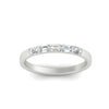 Load image into Gallery viewer, 5-stone-emerald-cut-mini-stacking-wedding-ring-in-white-gold-FD8126EMBANGLE5-0.50CT-NL-WG