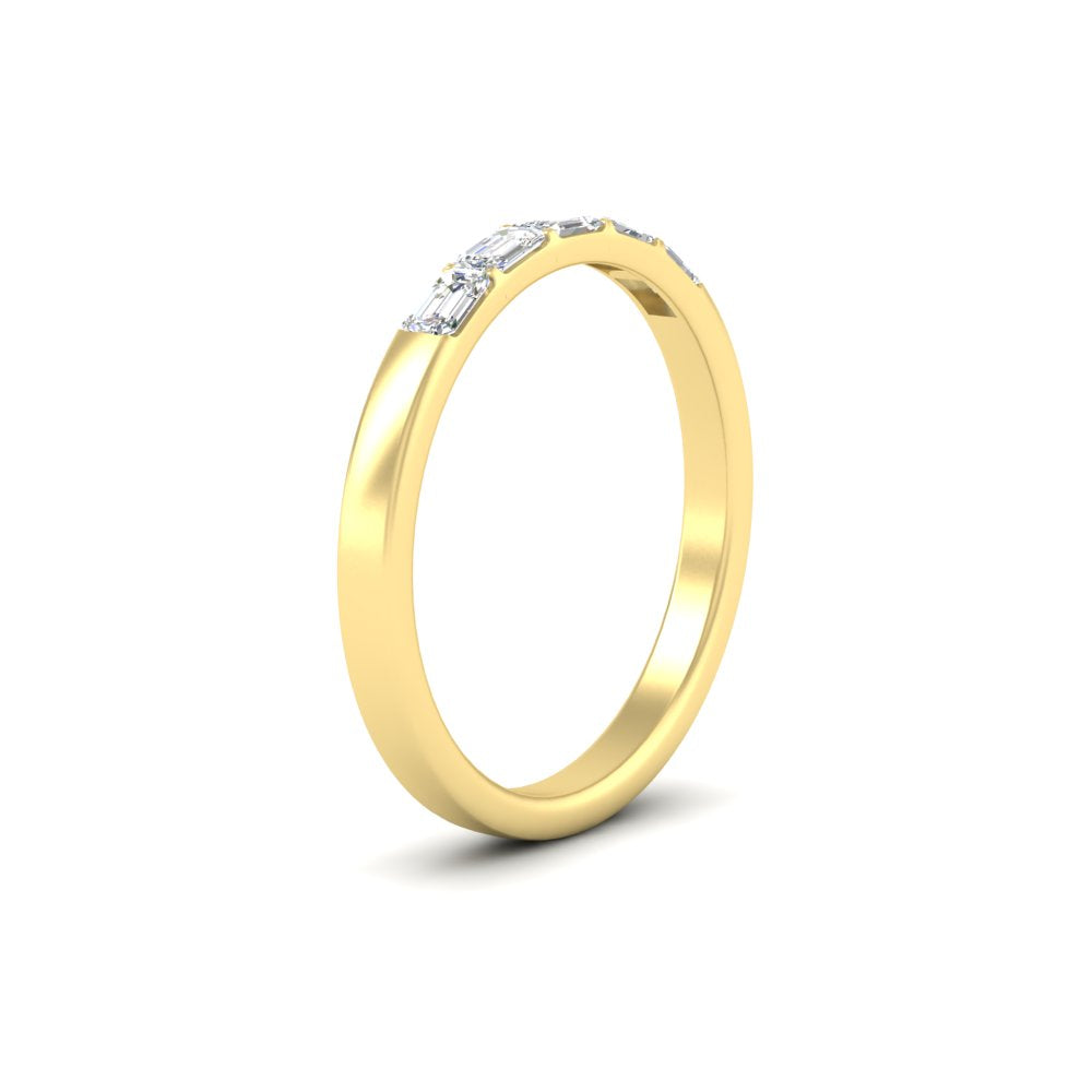 5 Stone Emerald Cut Mini Stacking Ring – Fascinating Diamonds