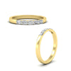 Load image into Gallery viewer, 5-stone-emerald-cut-mini-stacking-wedding-ring-in-yellow-gold-FD8126EMBANGLE3-0.50CT-NL-YG