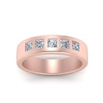 Load image into Gallery viewer, 5-stone-flush-set-diamond-wedding-band-for-men-in-14k-rose-gold-fdm120146pr-nl-rg
