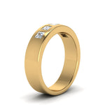 Load image into Gallery viewer, Flat Flush Set Mens Wedding Band
