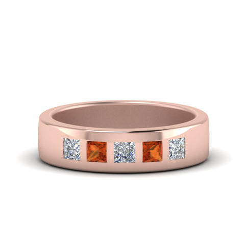 Flat Flush Set Mens Wedding Band