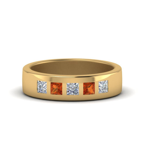Flat Flush Set Mens Wedding Band