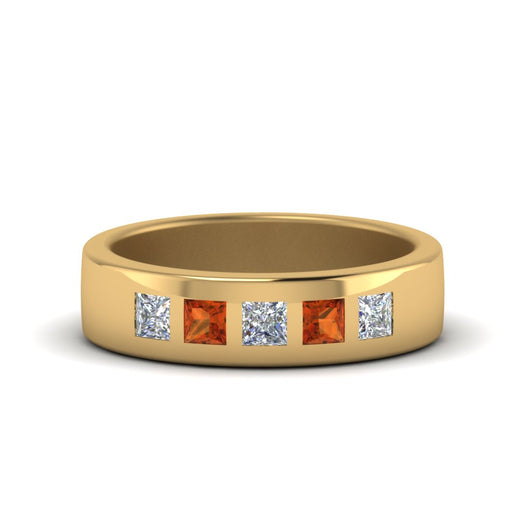 Flat Flush Set Mens Wedding Band