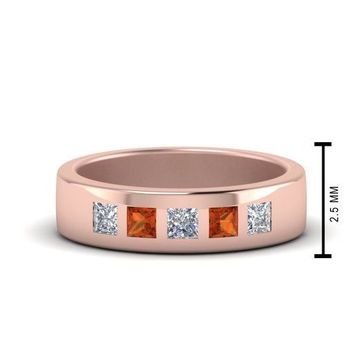 Flat Flush Set Mens Wedding Band