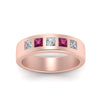 Load image into Gallery viewer, Flat Flush Set Mens Wedding Band