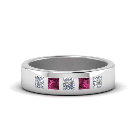 Flat Flush Set Mens Wedding Band