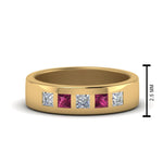 Load image into Gallery viewer, Flat Flush Set Mens Wedding Band
