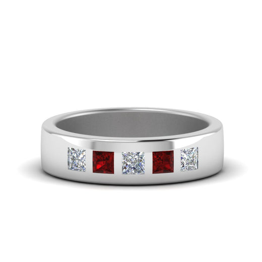 Flat Flush Set Mens Wedding Band