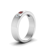 Load image into Gallery viewer, Flat Flush Set Mens Wedding Band
