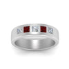 Load image into Gallery viewer, Flat Flush Set Mens Wedding Band