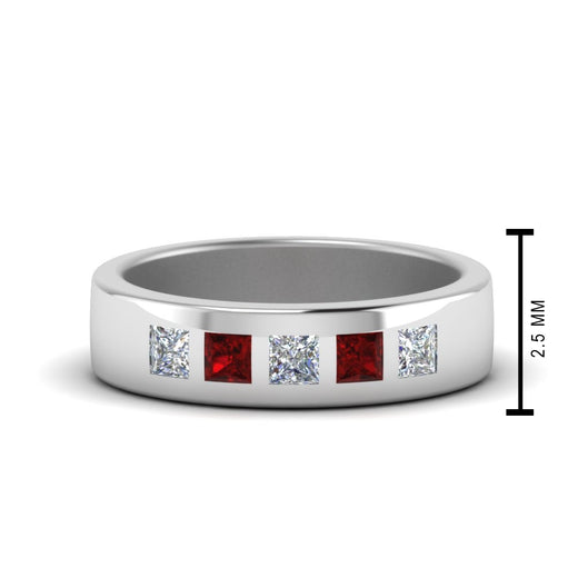 Flat Flush Set Mens Wedding Band