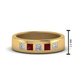 Load image into Gallery viewer, Flat Flush Set Mens Wedding Band
