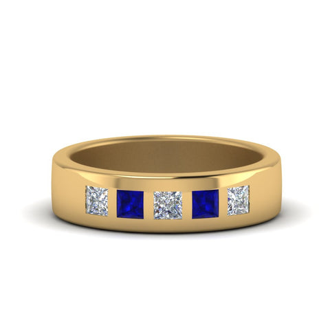 Flat Flush Set Mens Wedding Band