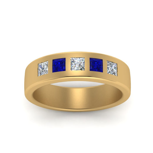 Flat Flush Set Mens Wedding Band