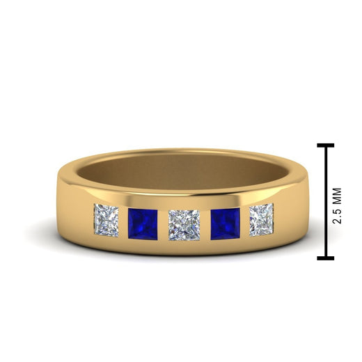 Flat Flush Set Mens Wedding Band