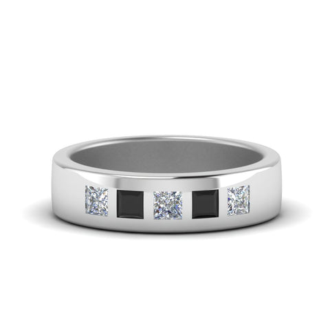 Flat Flush Set Mens Wedding Band