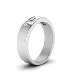 Load image into Gallery viewer, Flat Flush Set Mens Wedding Band
